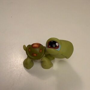 Littlest Pet Shop (LPS) Green and Brown Turtle Figure #007